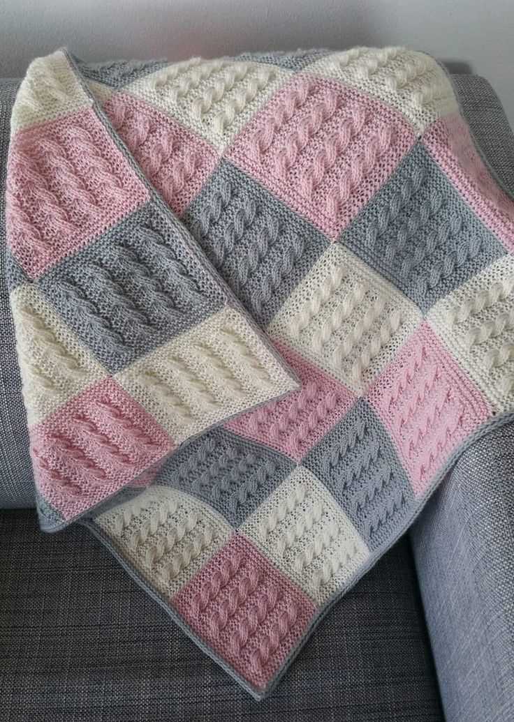 Free knitting pattern for patchwork blanket