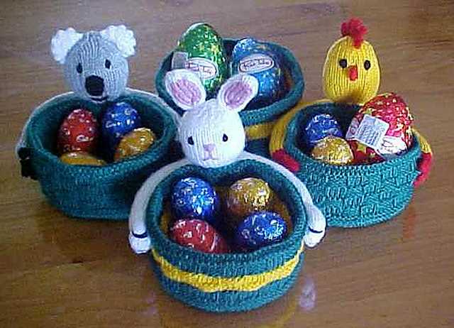 Free knitting patterns for easter baskets