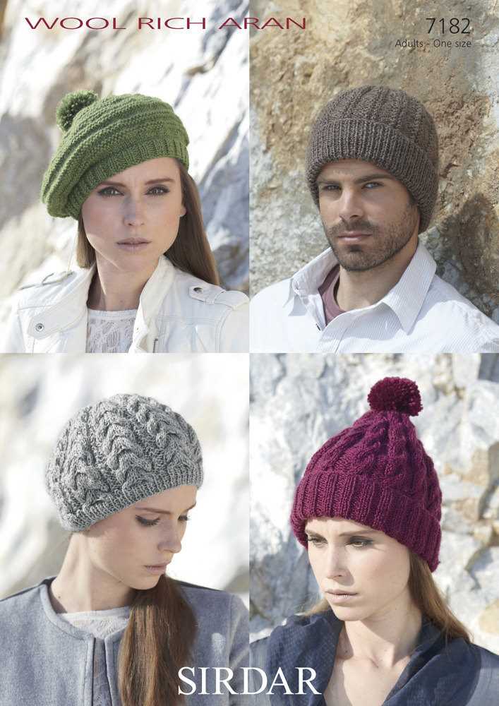 Free knitting patterns hats aran wool