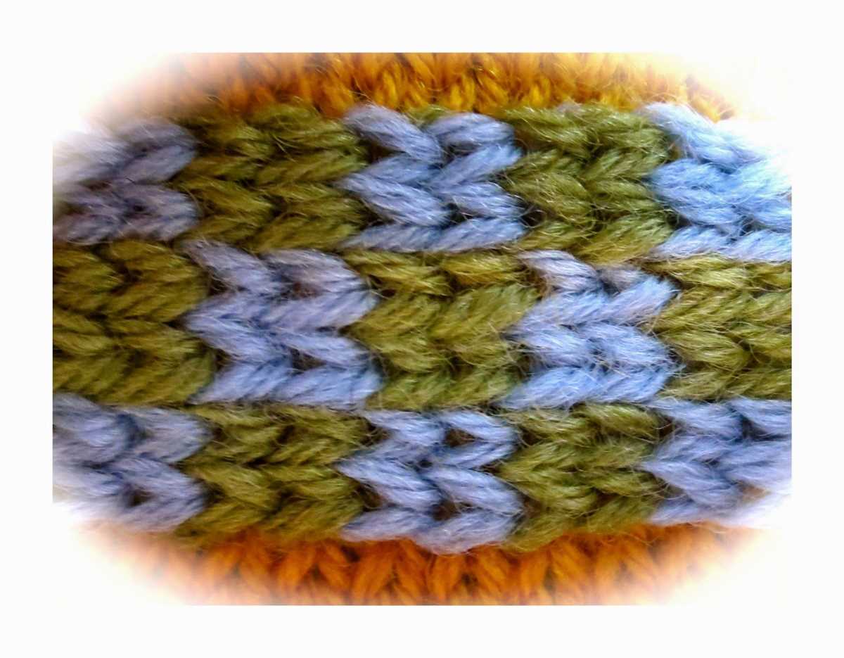 Knitting checkerboard pattern