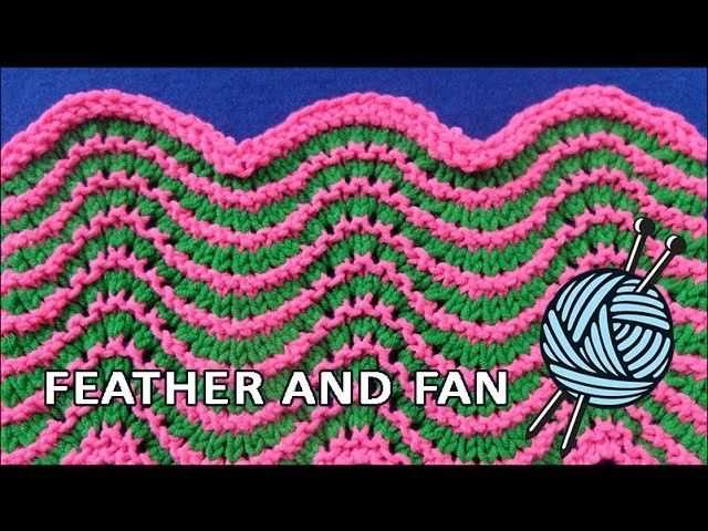 Feather and fan knitting pattern variations