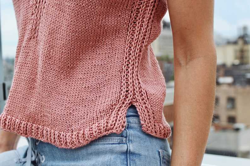 Cable tank top knitting pattern
