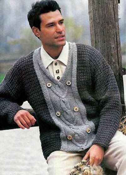 Free mens aran cardigan knitting patterns