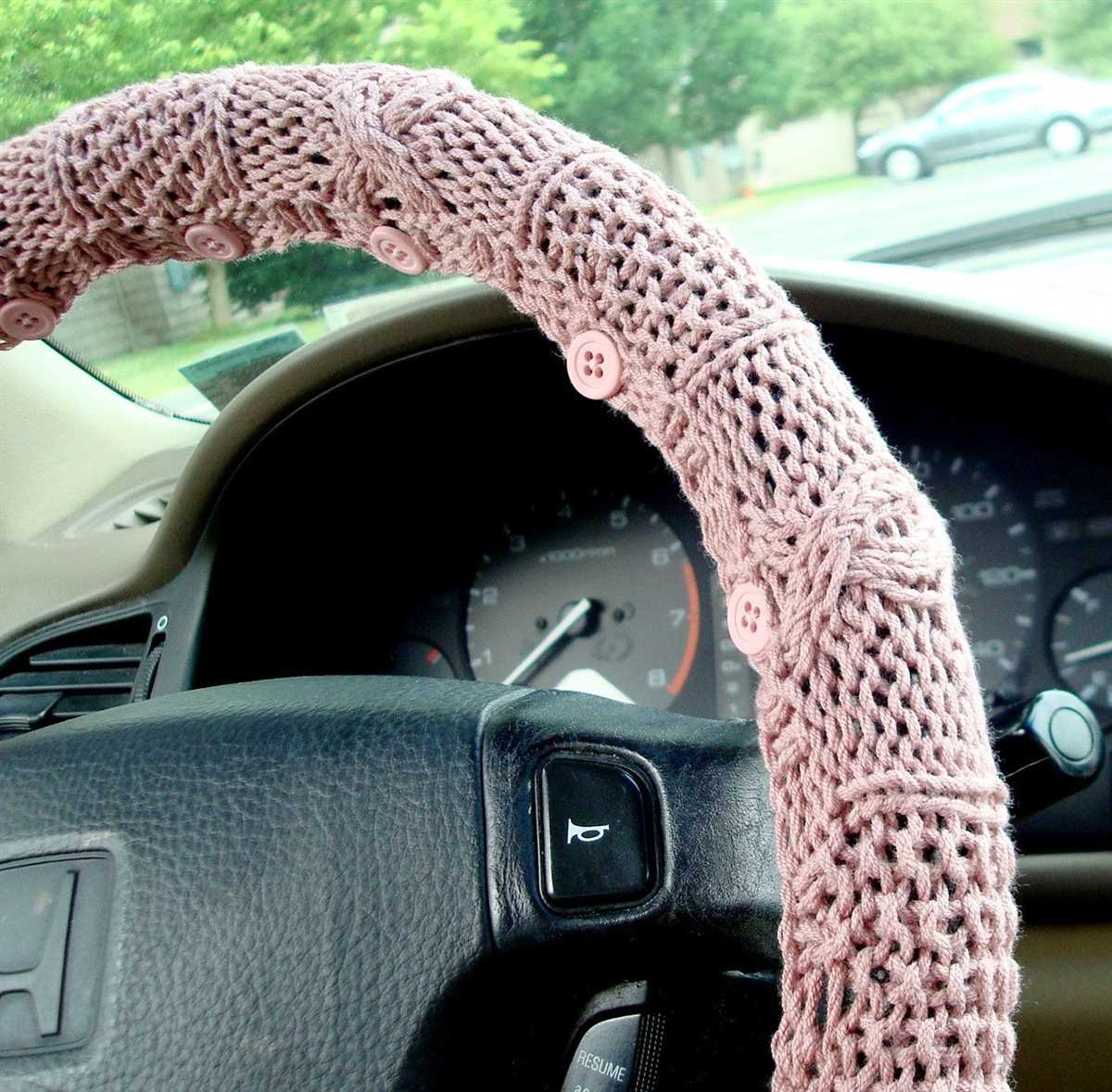 Steering wheel cover knitting pattern