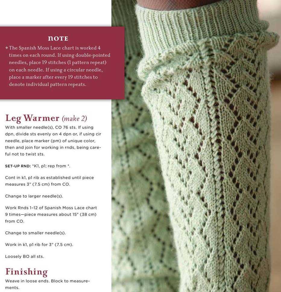 Free pattern for knitted leg warmers