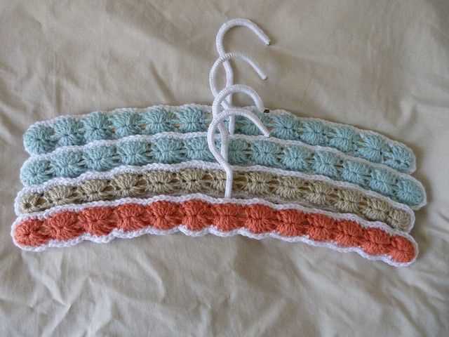 Free patterns for knitted or crochet coat hanger covers