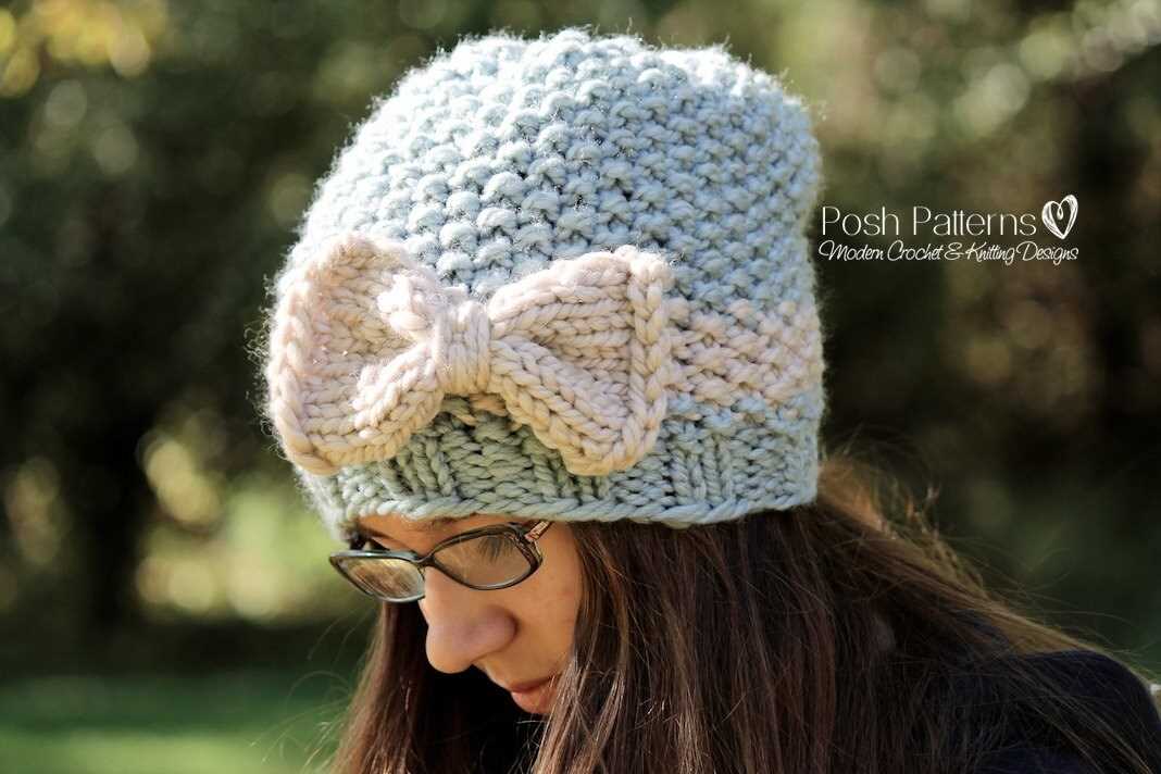 Easy knit slouchy hat free pattern