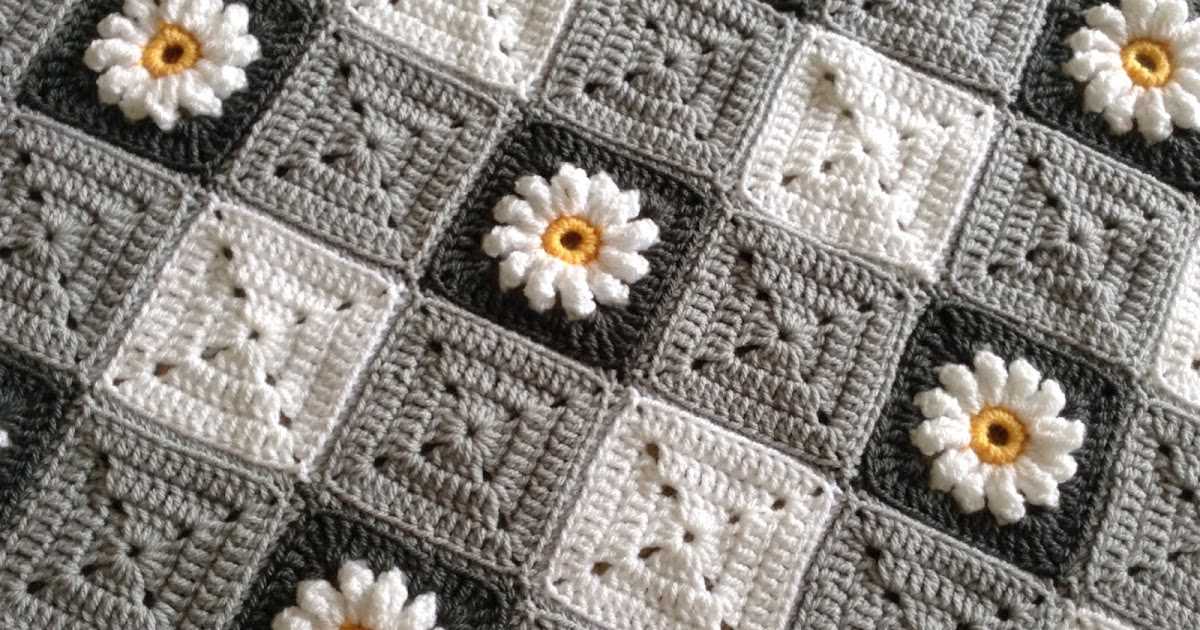 Granny square blanket knitting pattern