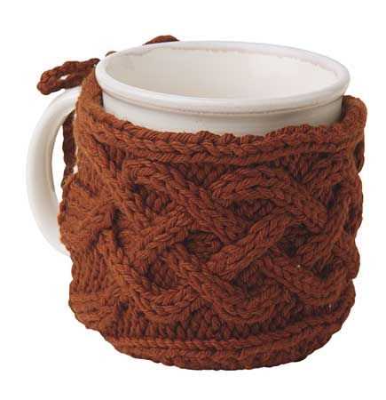 Knitted mug cozy free pattern