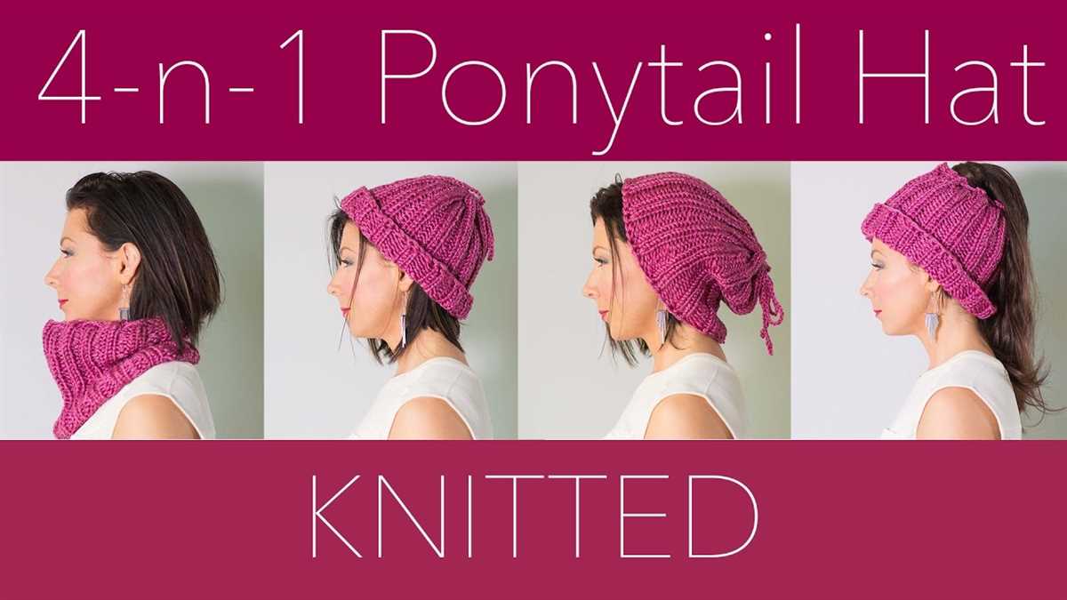 Knit ponytail hat pattern free