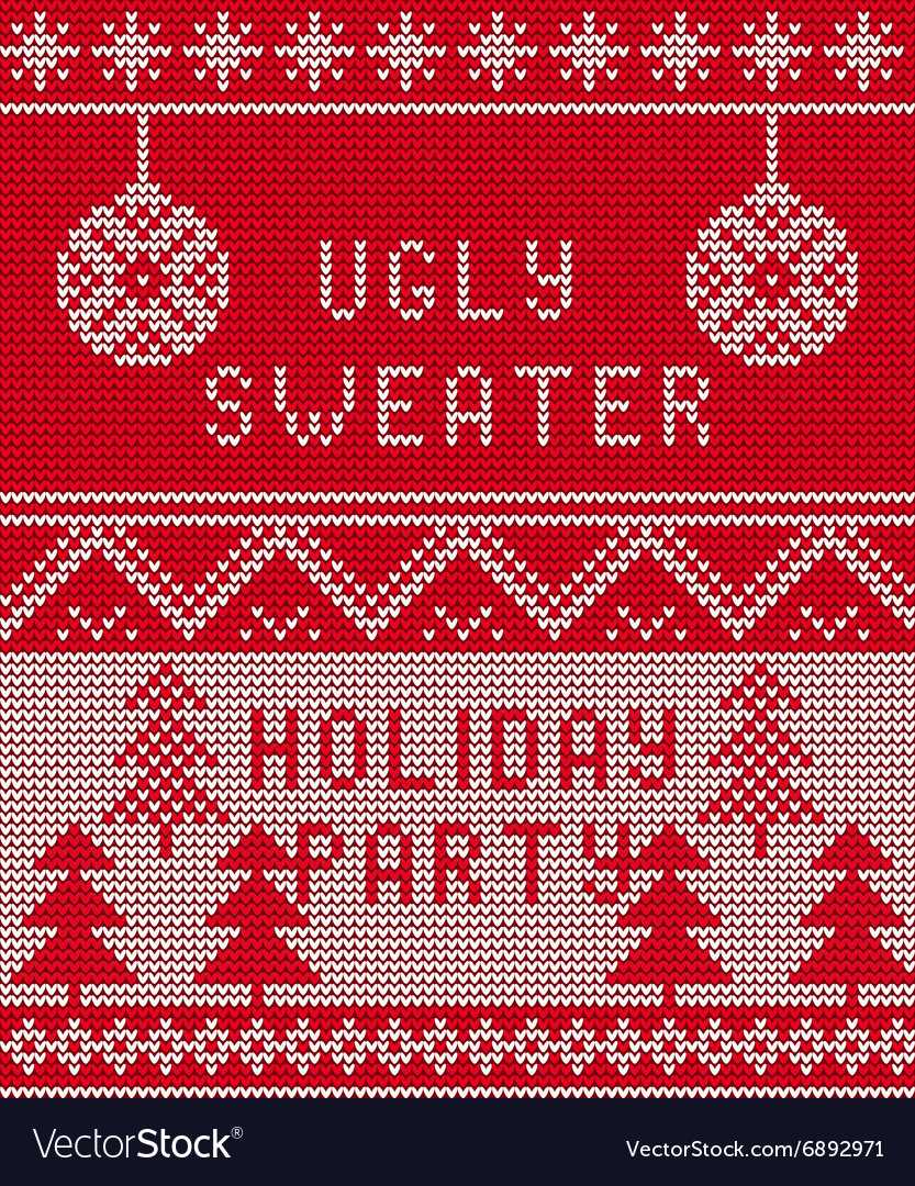 Knitted christmas sweater patterns ugly