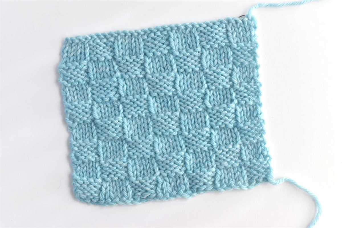Basket weave knitting stitch pattern