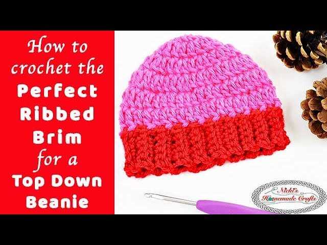 Ribbed brim hat knitting pattern
