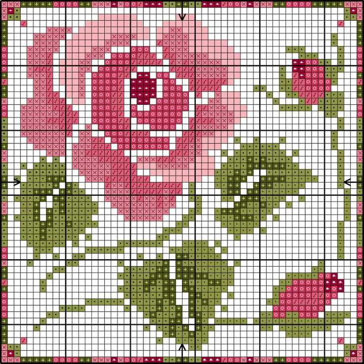 Flower stitch knitting pattern