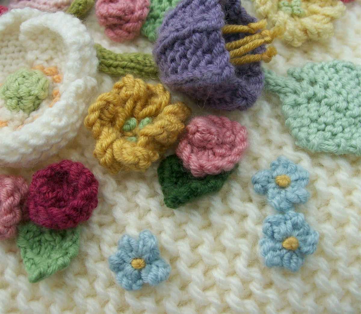 Knit flower patterns