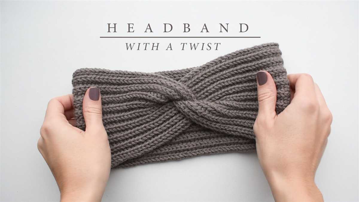 Twisted headband pattern knit