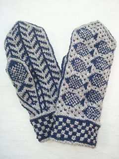 Lace mittens knitting pattern