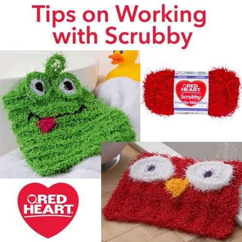 Red heart scrubby knit dishcloth pattern