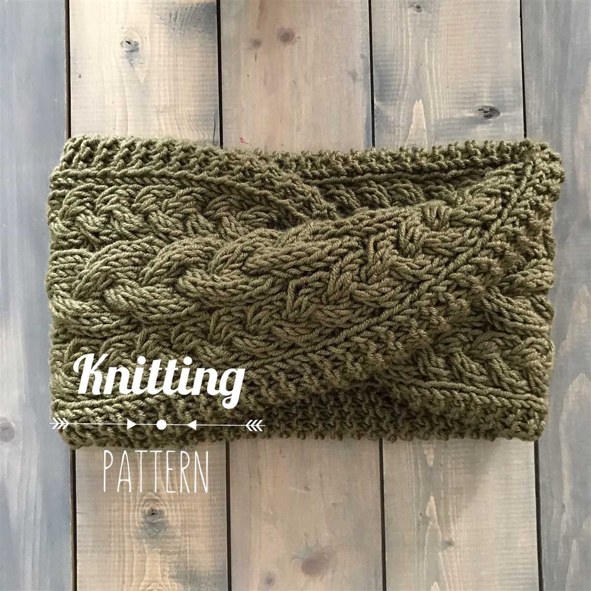 Braided cable knit headband pattern