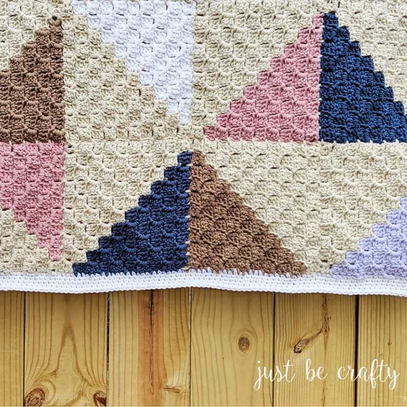 Pattern for a free C2C knitted blanket C2c knitted blanket pattern free
