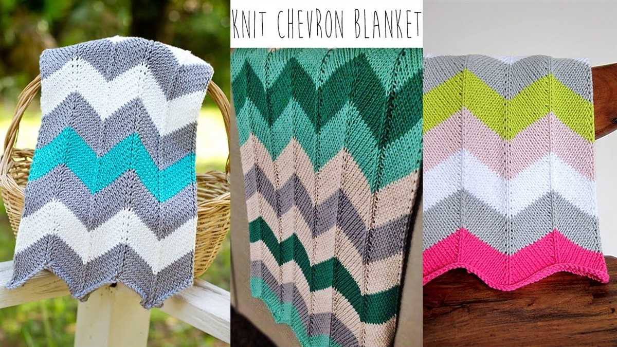 Chevron knit blanket pattern