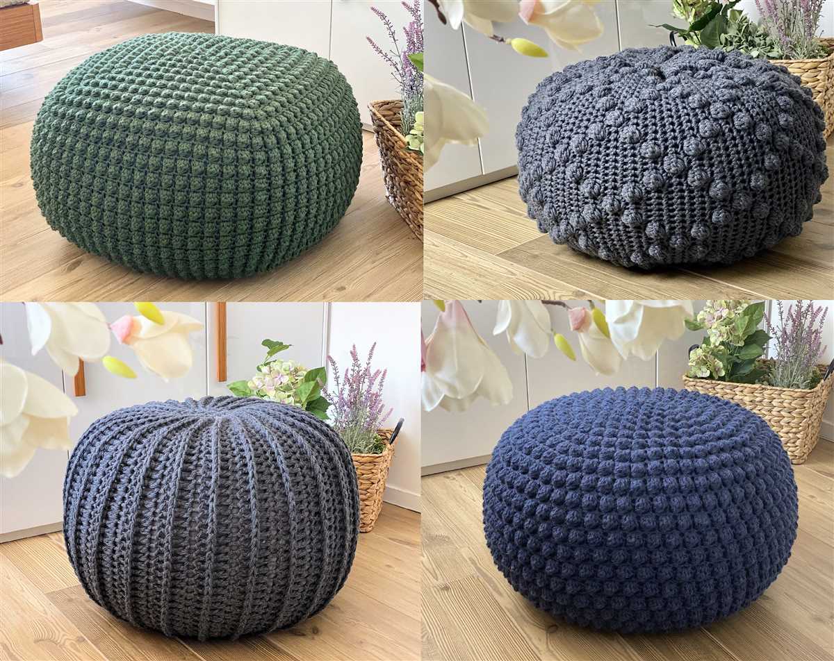 Diy knitted pouf pattern