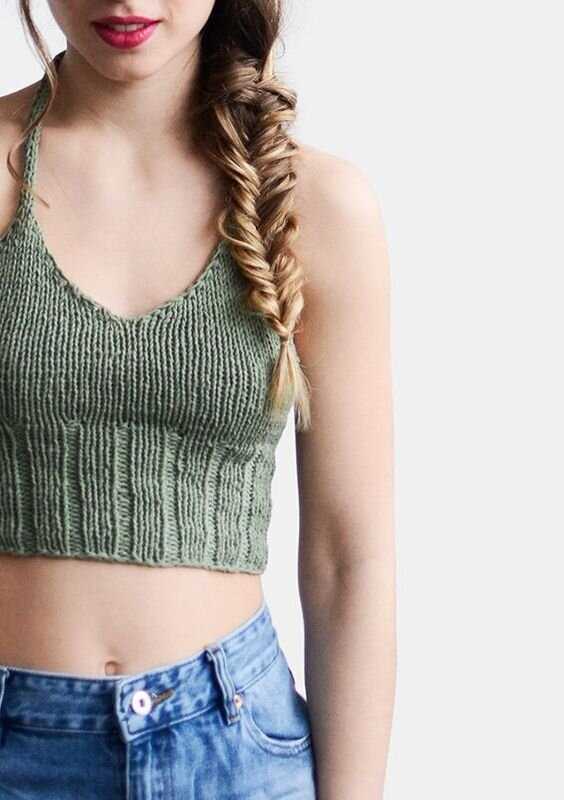 Easy crop top knitting pattern free