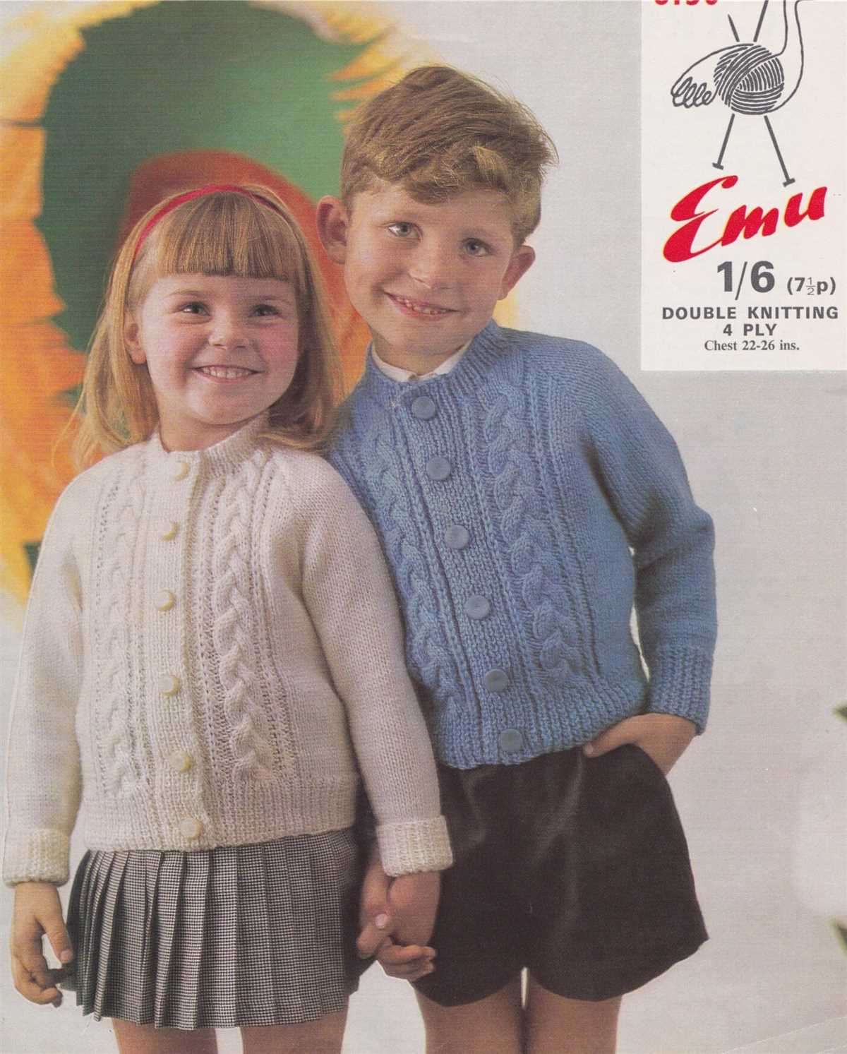 Knitting patterns childrens cardigans
