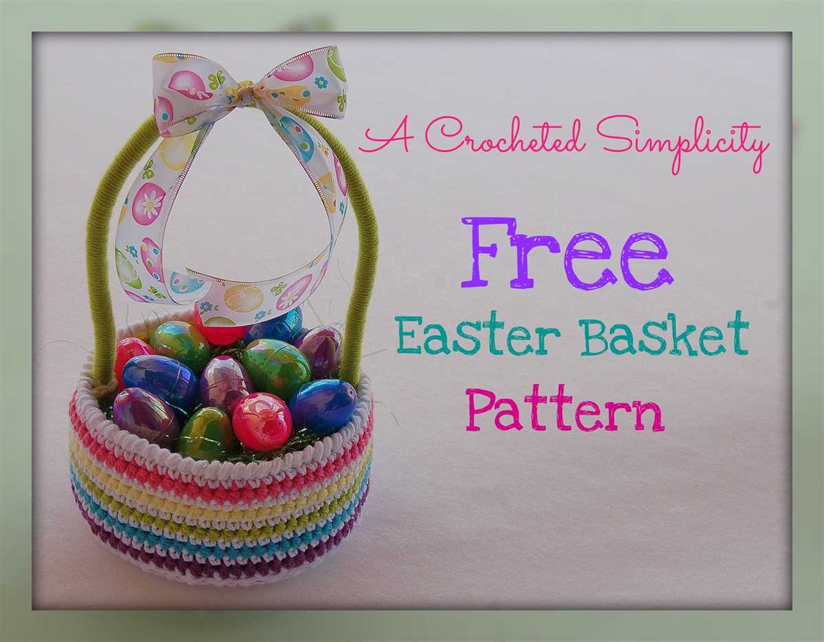 Free knitting patterns for easter baskets