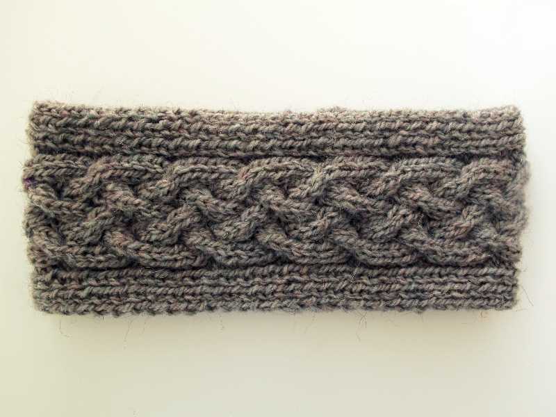 Free cable headband knitting pattern