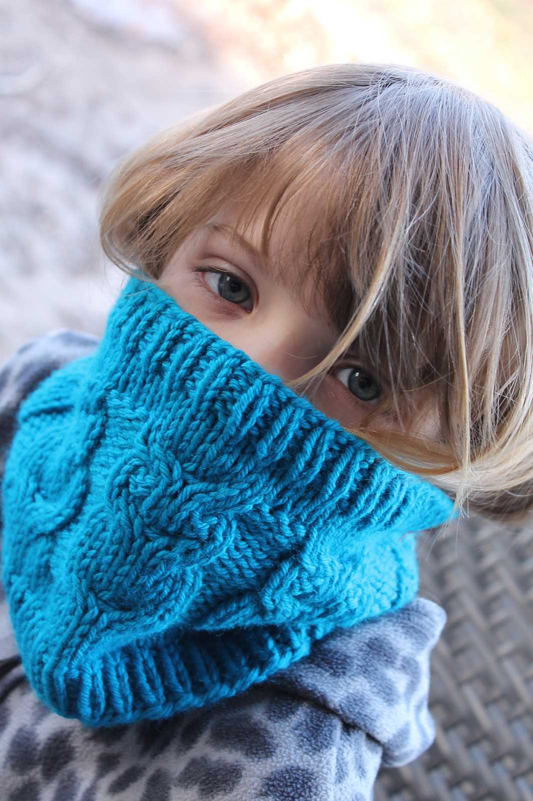 Knit child scarf free pattern