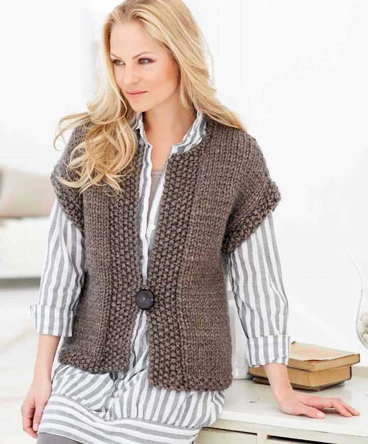 Chunky knit waistcoat pattern