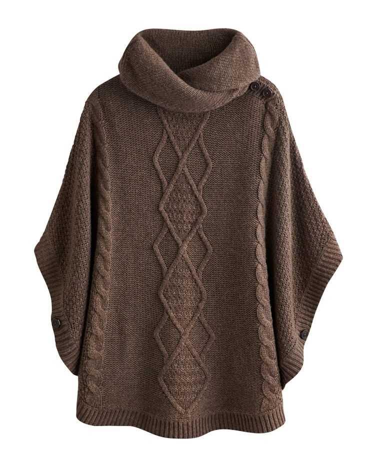 Hooded cape knitting pattern