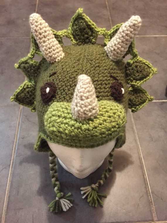 Free dinosaur hat knitting pattern