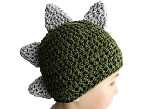 Free dinosaur hat knitting pattern