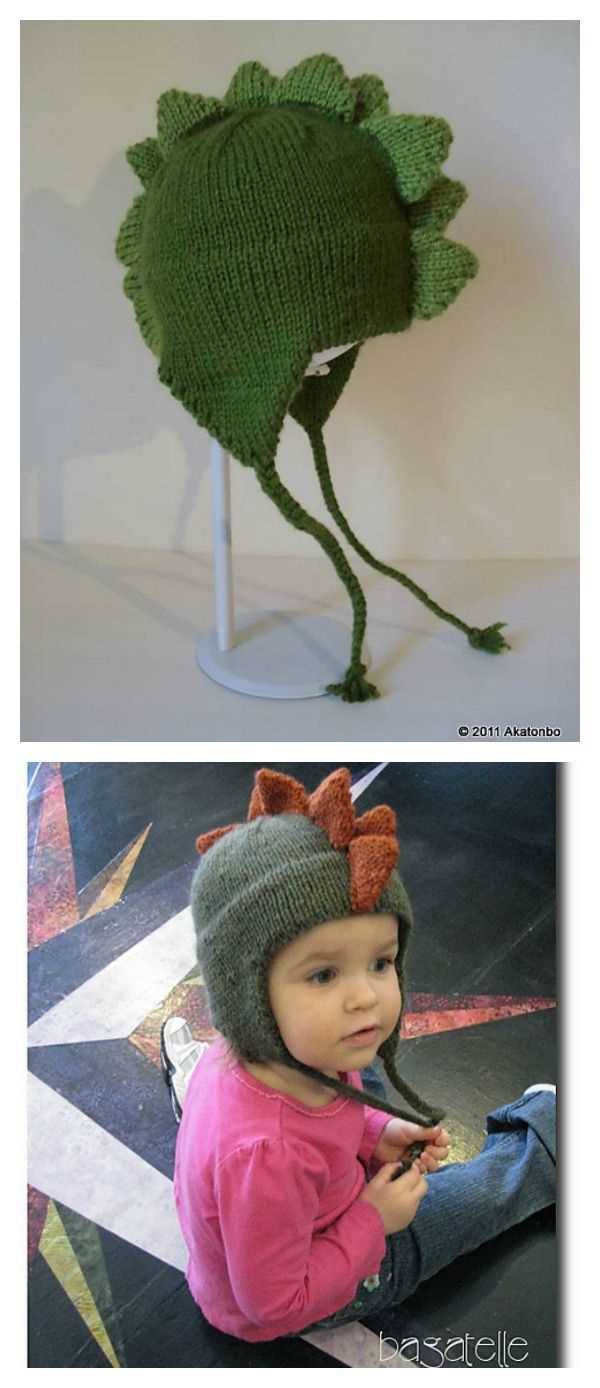 Free dinosaur hat knitting pattern