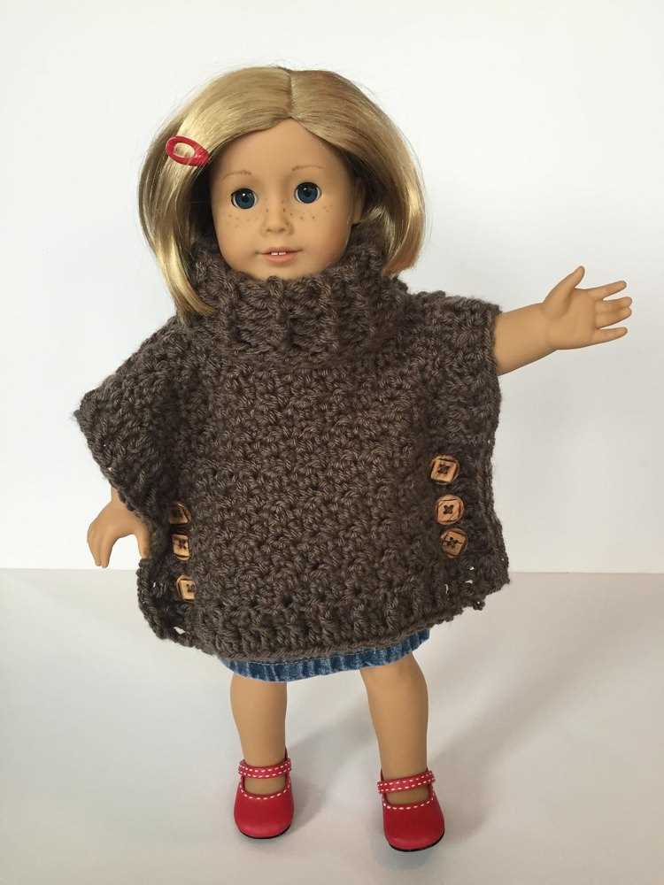 Free doll poncho knitting pattern