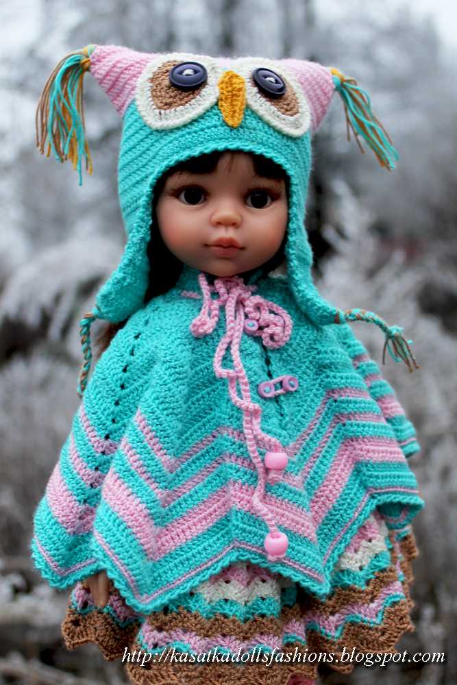 Free doll poncho knitting pattern