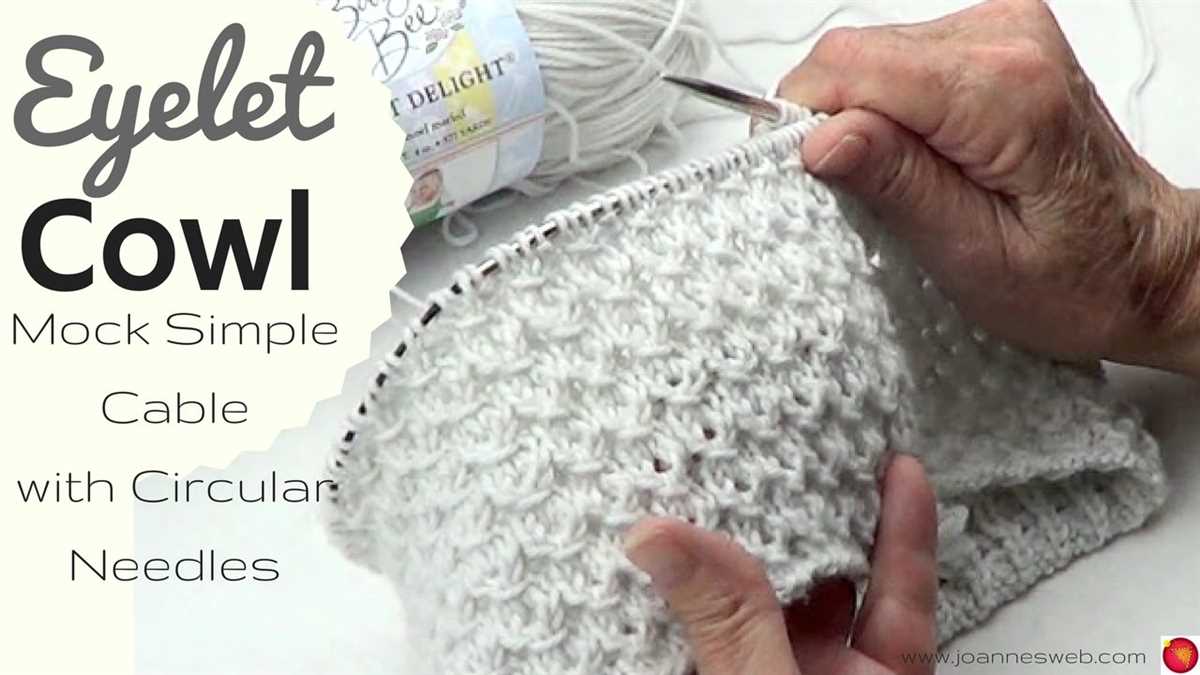 Easy cowl knitting pattern with straight needles