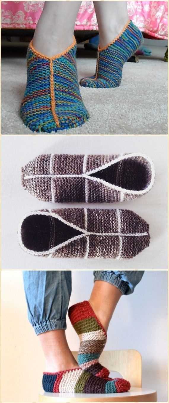 Knitting patterns slippers adults