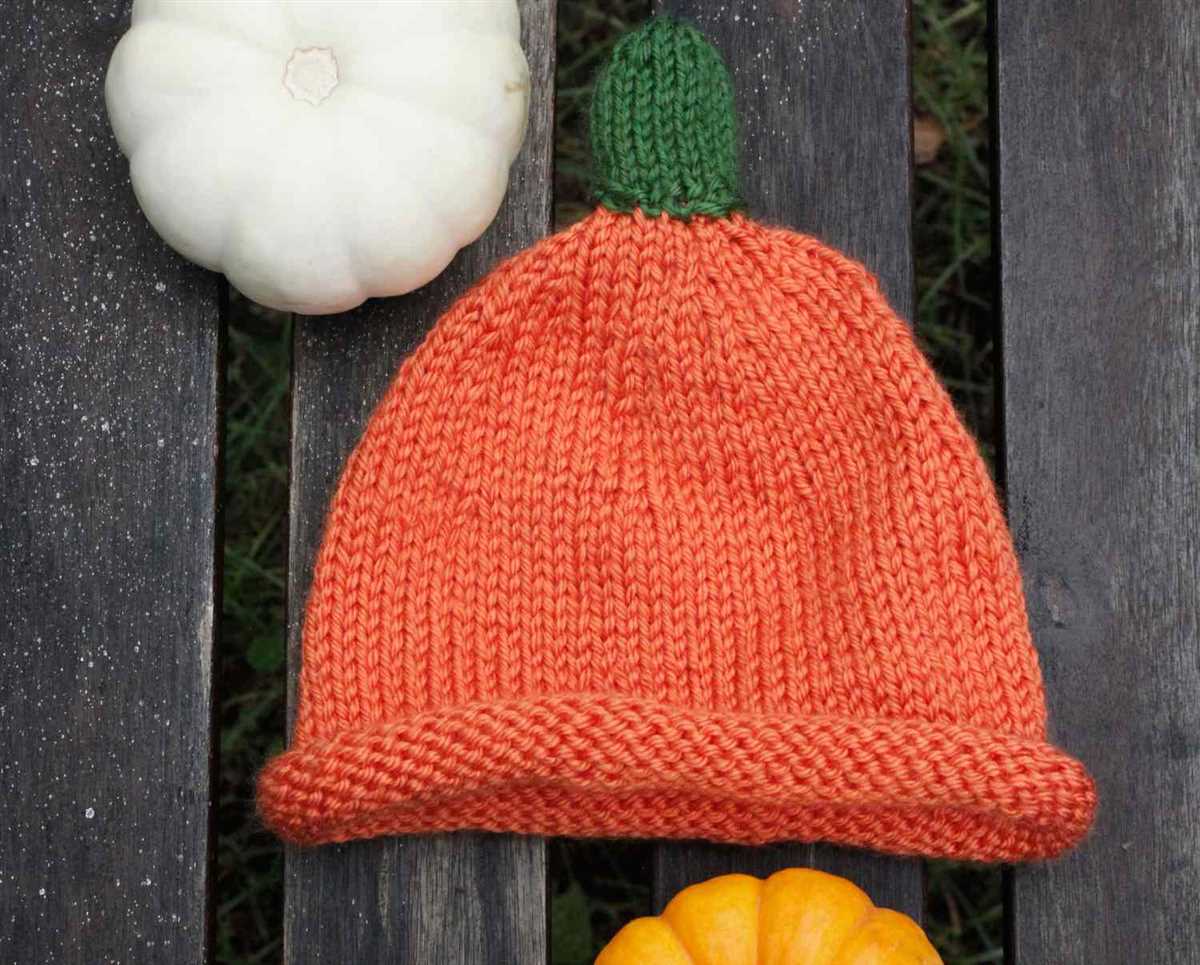 Knitted pumpkin hat pattern