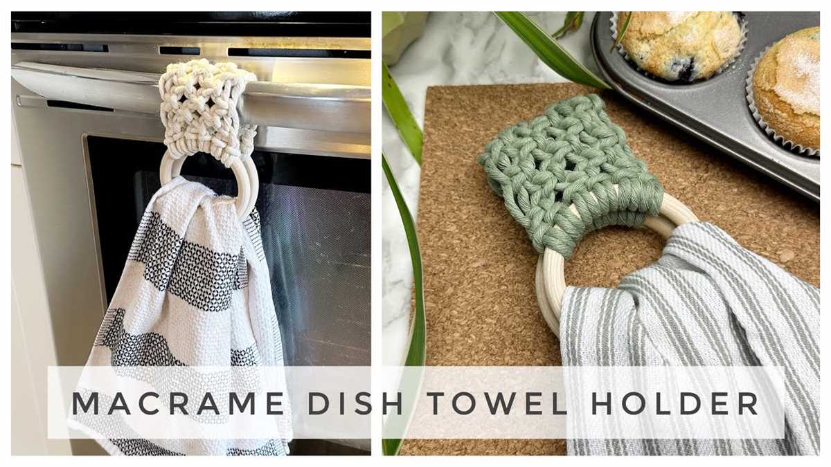Knitted hanging dish towel pattern