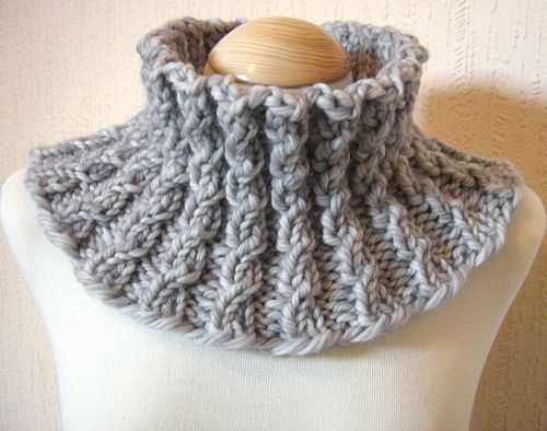 Knit pattern for neck warmer