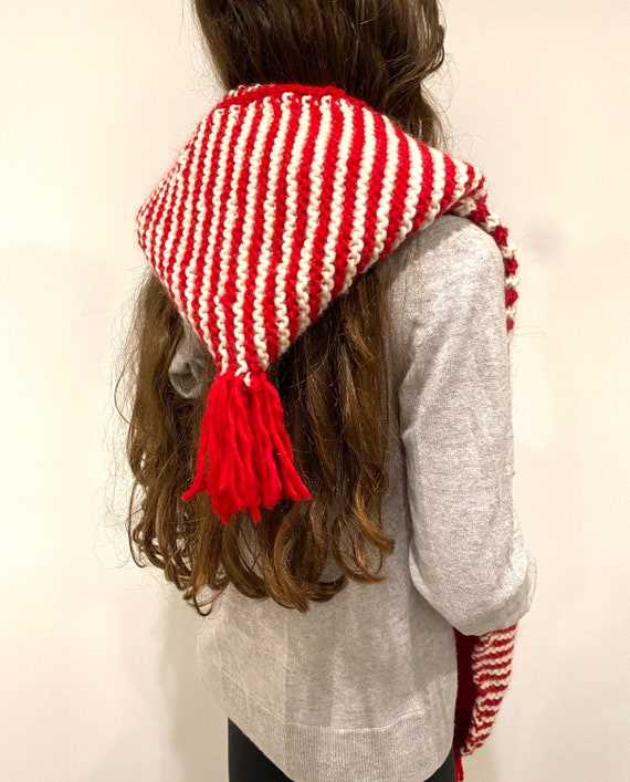 Candy cane scarf knit pattern