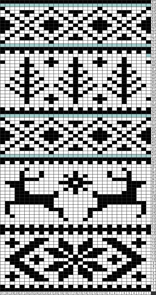 Fair isle snowflake knitting pattern
