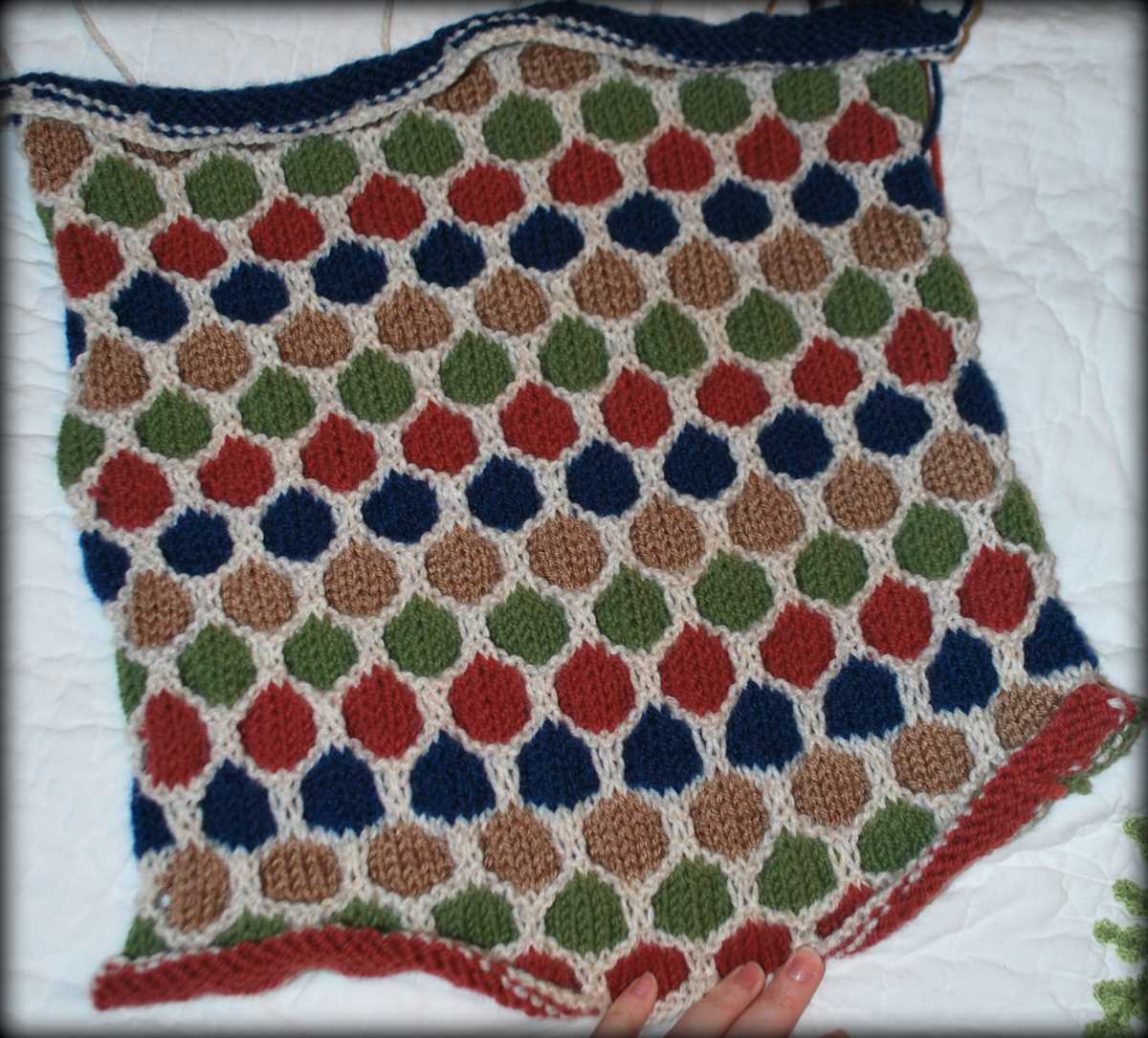 Free honeycomb knitting pattern
