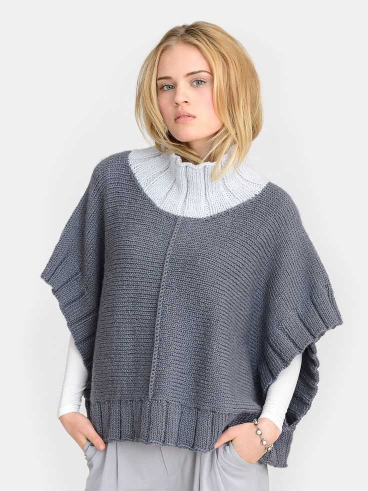 Button poncho knitting pattern