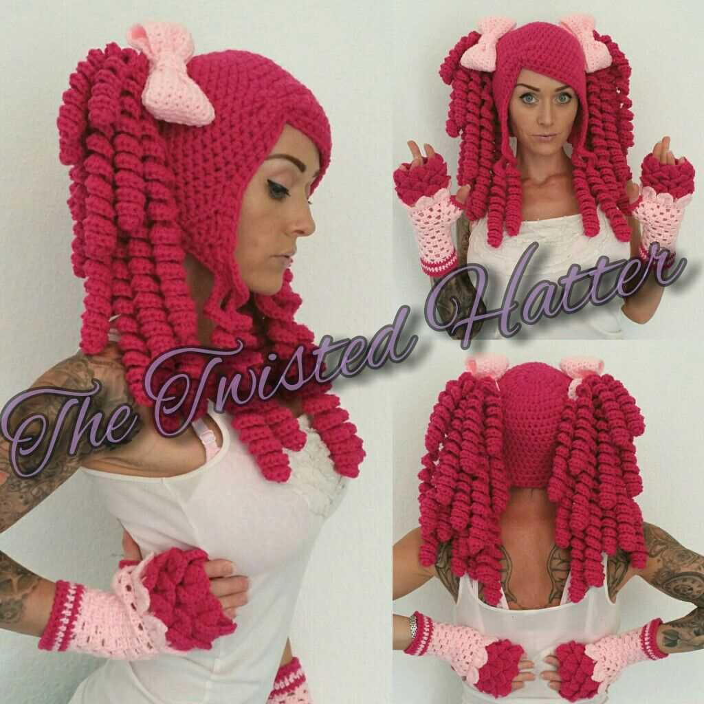 Knitted pigtail hat pattern