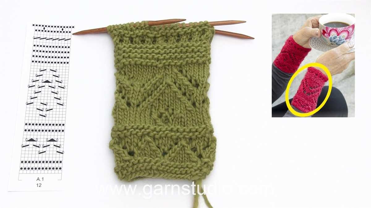 Knitted wrist cuffs pattern