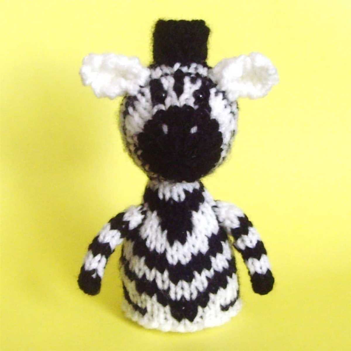 Knitted zebra toy pattern
